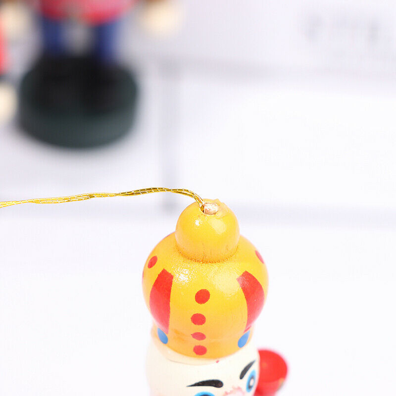 1Pcs 6cm Mini Wooden Nutcracker Soldier Christmas Tree Pendants Home Decor G Hn