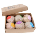 6pcs Natural Bath Balls Salt Essential Oil Balls Moisturize Dry Skin Homemade