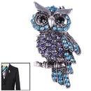 Women's Owl Zinc Alloy Trendy Imitation Rhinestone Brooch Badge Christmas Gi BX