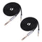 2Pcs 3.5mm 1/8" Male To 6.35mm 1/4" Male Stereo Audio Cable