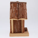 Pack of 2 Rustic Hanging Wooden Birdhouse for Small Birds Outdoor Patio