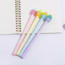 2 Pcs 0.38Mm Learning Stationery Cartoon Cute Cake Gel Pen Student Pen Blac O3V2