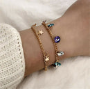 New Summer Stylish Rhinestones Five-Pointed Star Ankle Multi-Layer Beach Anklet-