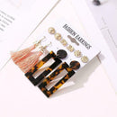 5 Pairs Tassel Earrings Leopard Earrings Women Jewelry Ladies Jewelry Ear S Y5P1