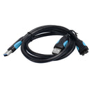 USB 3.0 Dual Power Y Shape Type A To Micro B Cable External Hard Drive Disk