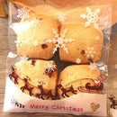 100pcs Candy bags Cute bag Pattern of Santa Claus Bag pouch for candy biscu T9H4