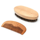 Beard Brush & Beard Comb Boar Bristle Comb Mens Mustache Care Grooming Kit To lj