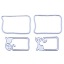 4pcs Cat Message Box Metal Cutting Die Scrapbooking Stencil DIY Album Decor