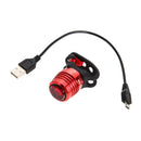 Bicycle LED USB Charging Rear Tail Warning Safety Light Lamp red Light red