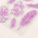 Feather Flower Silicone Clear Rubber Stamps Seal Scrapbooking Album Card Diary