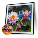Lotus 5D DIY Full Round Drill Diamond Painting Rhinestone Art Cross Stitich