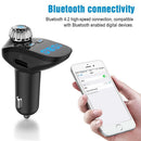 Bluetooth Car Hands-free Kit FM Transmitter MP3 Player Quick Charge USB Charger