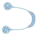 Portable Rechargeable Fan Air Cooler Mini Neckband Lazy USB Dual Sports Fan