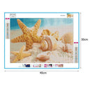 5D DIY Full Drill Diamond Painting Conch Cross Stitch Embroidery Mosaic Kit