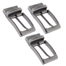 3pack Reversible Alloy Belt Buckle Replacement Rectangular Single Pin Buckle