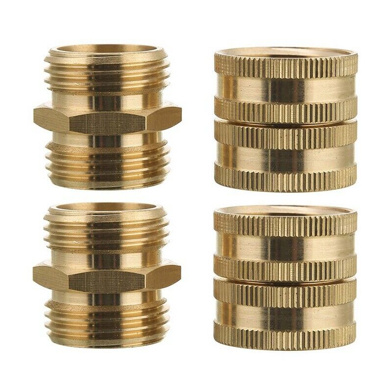 Garden Hose Adapter,Male To Male,Female To Female,3/4 Inch Brass Connector,