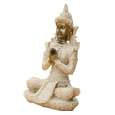 2 Pieces The Hue Cottage Seated Meditation Buddha Deity Sandstone Statue