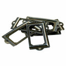 Post Office File Drawer Door Tag Label Card Holder Bronze Tone 8 Pcs
