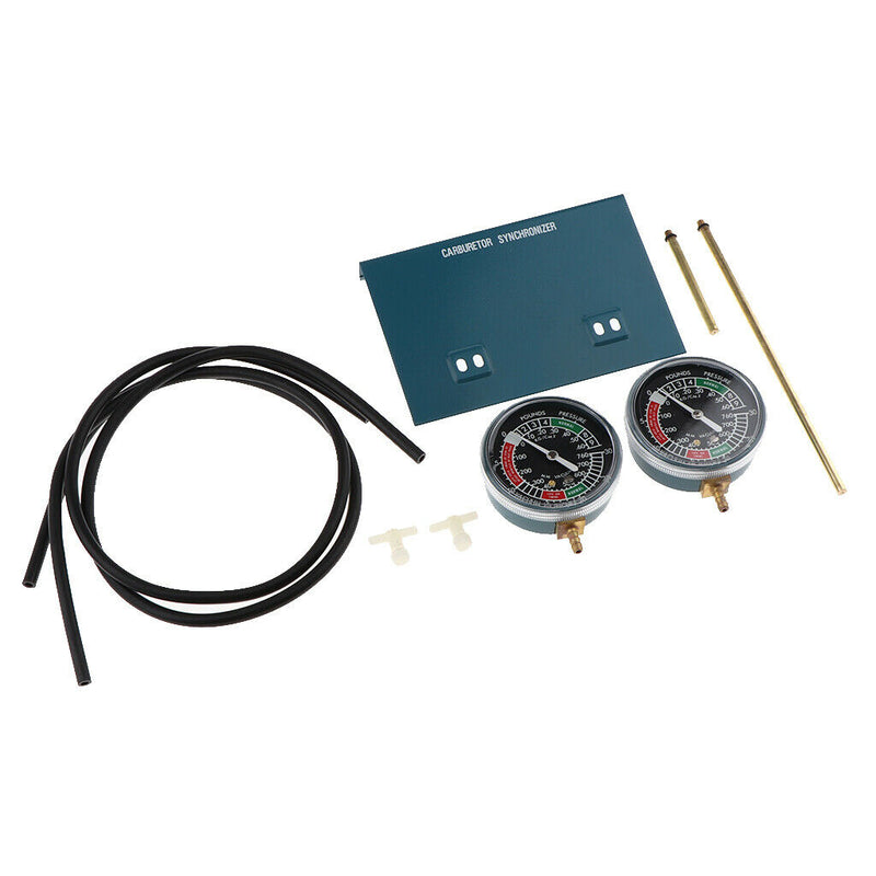 2 Cylinder Carburetor Synchronizer Set Vacuum Gauge Durable for Motorcycle Carbs