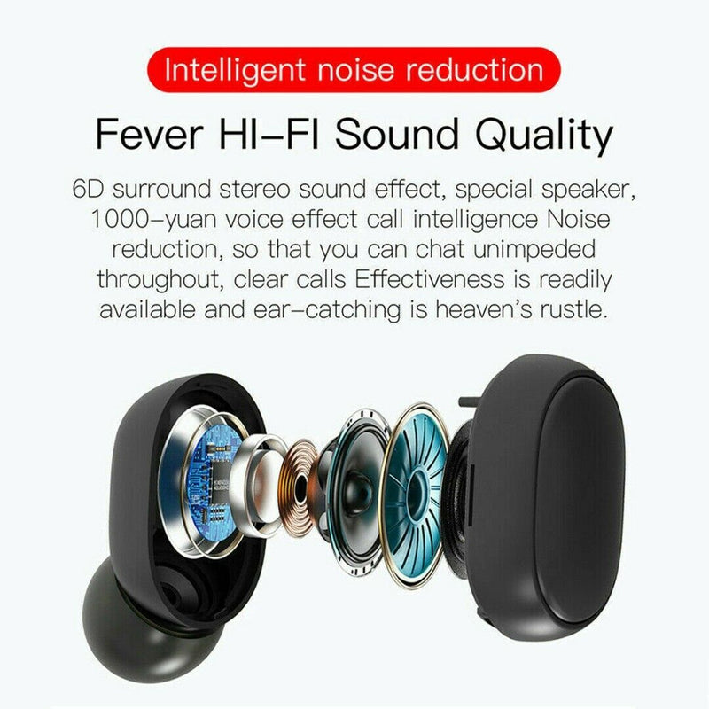 Wireless 5.0 Earphones Headsets Wireless Headphones Mini Earbuds w/ LED