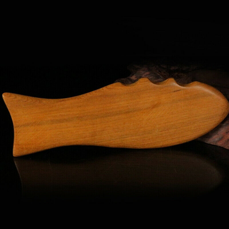 1PC Fragrant Wood Scraping Board Fish-shaped Wooden Scraper Massager Body CSEAU