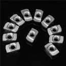 100 pcs M5 Hammer Nut Carbon Steel Aluminum Connector T Fastener Sliding Nu B4S7
