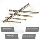5PCS/Set 4/5/6/8/10mm Straight Shank M35 Cobalt High Speed Steel HSS Twist  X1L5
