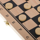 Portable Foldable Chess Draughts Backgammon Game for Kids Adults Board Game