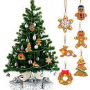 6Pcs Christmas Tree Ornament Polymer Clay Pendants Hanging XMAS Home Decor Gift
