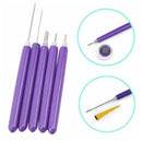 5PCS Multifunction Quilling Slotted Tools Paper Pen Long Short Metal Stylus E0N1