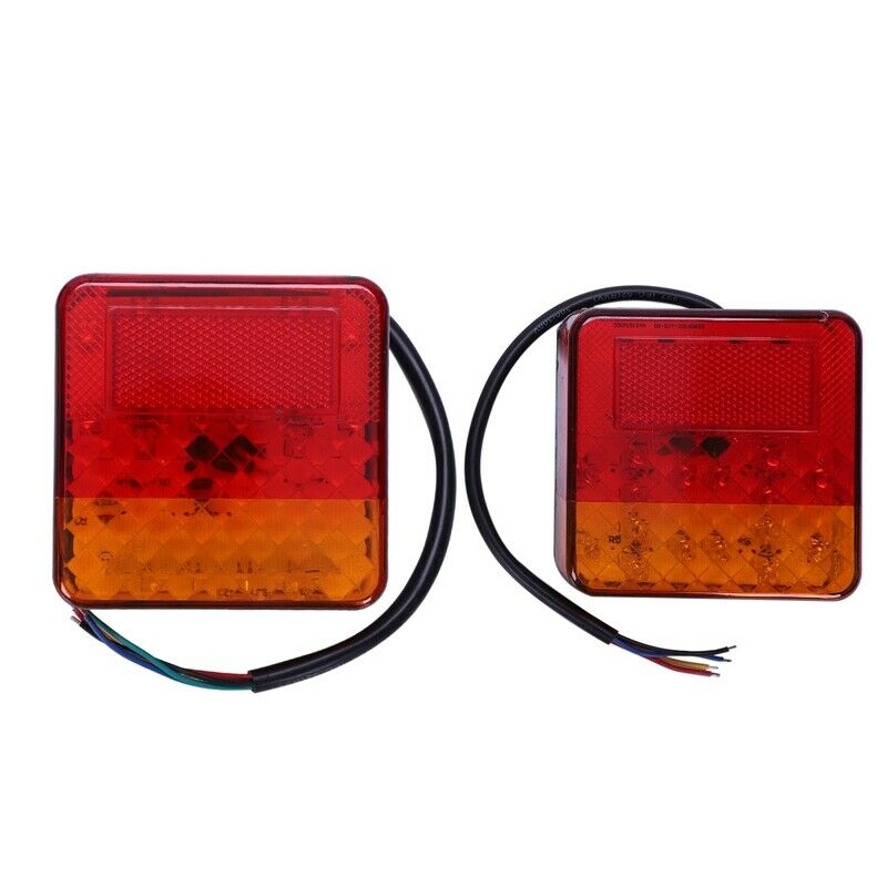 2 pieces 16 LED headlights taillights truck tractor trailer cart C4Y6