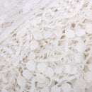 Women embroidered lace scarf white