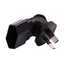 Black AU to EU European Travel Power Charger Adapter Plug Outlet Converter