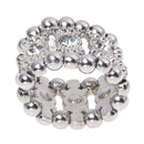 Metal Crystal Rhinestone Stretch Finger Ring 0.79" HOT H8S9