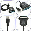 1PC USB to 1284 DB25 36-Pin Parallel Printer Female Adapter Cable Cord Tool bs