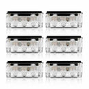 1 Set  6X 3LED Red And Blue Car Dash Flash Flash Emergency Police Warning Lights