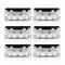 1 Set  6X 3LED Red And Blue Car Dash Flash Flash Emergency Police Warning Lights