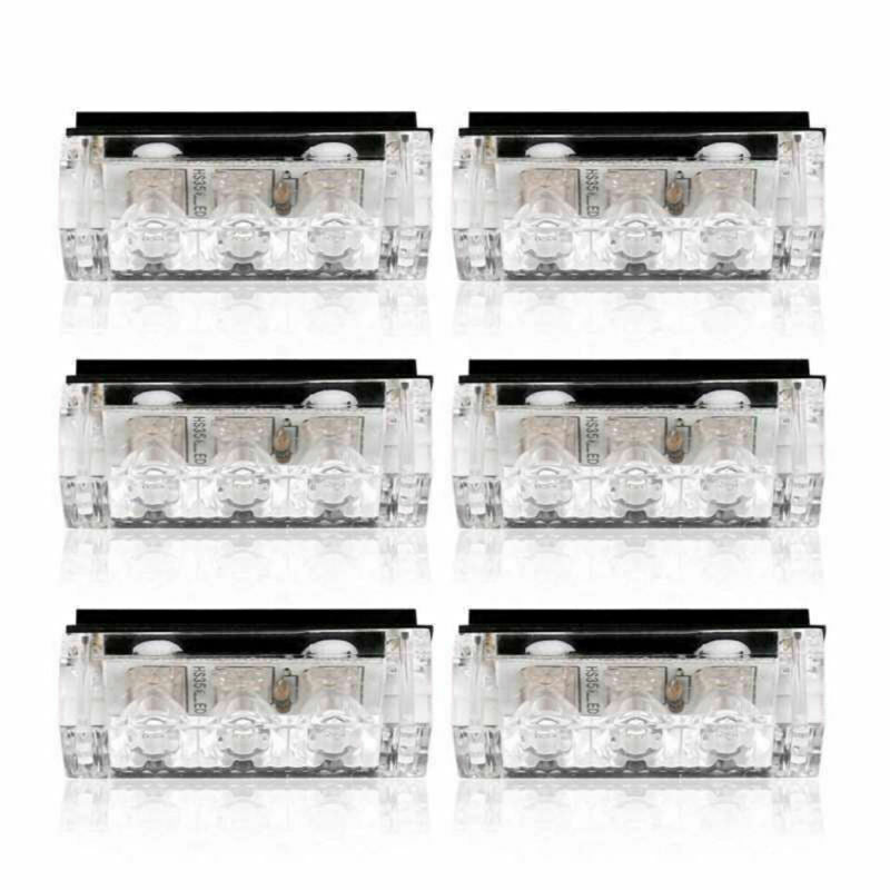 1 Set  6X 3LED Red And Blue Car Dash Flash Flash Emergency Police Warning Lights
