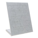 Velvet Jewelry Frame Tray Rings Earrings Display Board Grey