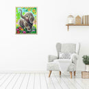 5D DIY Full Drill Diamond Painting Cute Elephant Cross Stitch Embroidery