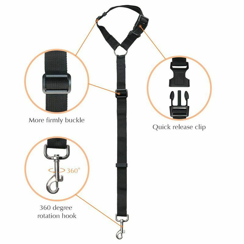 2 Pack Dog Seat Belt, Adjustable Dog Safety Vehicle Seatbelt Fit All Car He R2V2