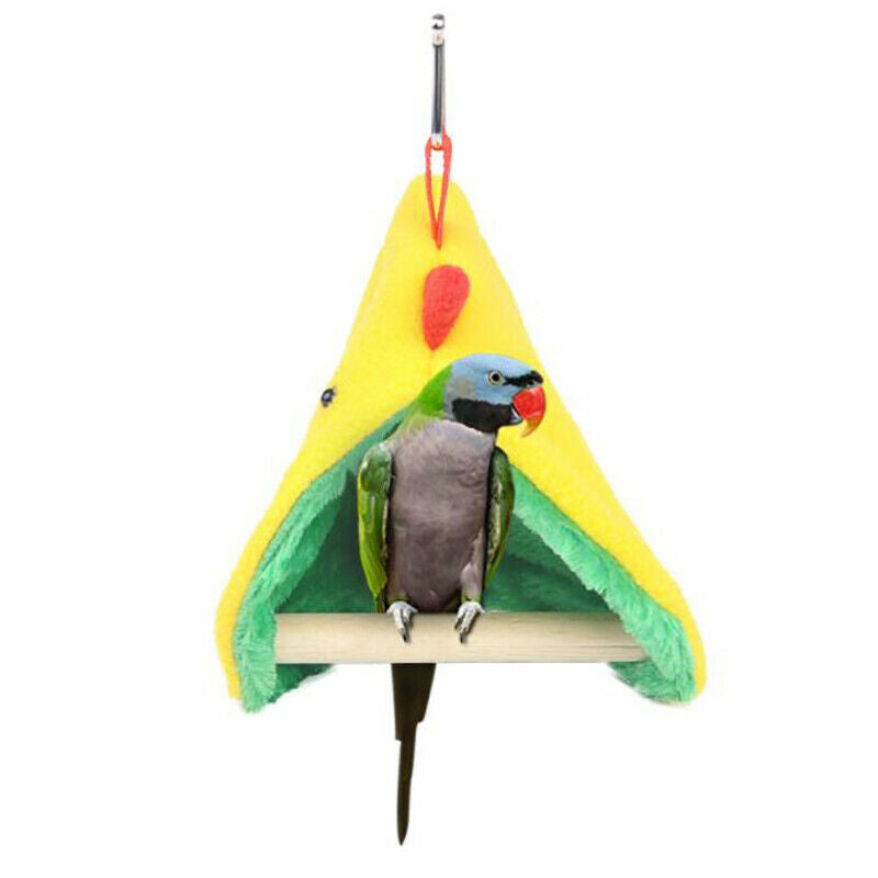 Bird Parrot Nest Soft Plush Bird Parrot Hammock Warm Hanging Bed For Pet CaS Ew