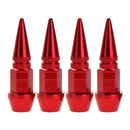 4pcs Aluminum Spike Shaped Car Bike Tyres Tire Valve Stem Dustproof Caps Cover