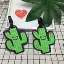 Creative Cactus Luggage Tag PVC Suitcase ID Address Holder Cute Baggage Boa D4G1