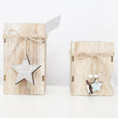 Wood Candlestick Candle Holder Christmas Decorative Lanterns With Home DecorSA3C