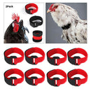 8x Rooster Collar Adjustable Prevent Rooster from Screaming for Rooster Red