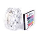 10 led submersible light battery waterproof remote control pool pond LJ
