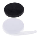 2Pcs 10 Meters Cotton Elastic Band Sewing Trims 15mm Width Black White