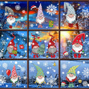 4pcs Christmas Window Glass Stickers Santa Claus Snowflake Decals Decor A