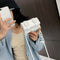 Mini Shoulder Bags Candy Color Purse Women PU Crossbody Handbag (White)